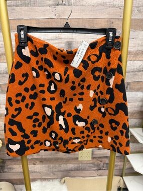 Anthro Maeve Knit Leopard Print Mini XS
